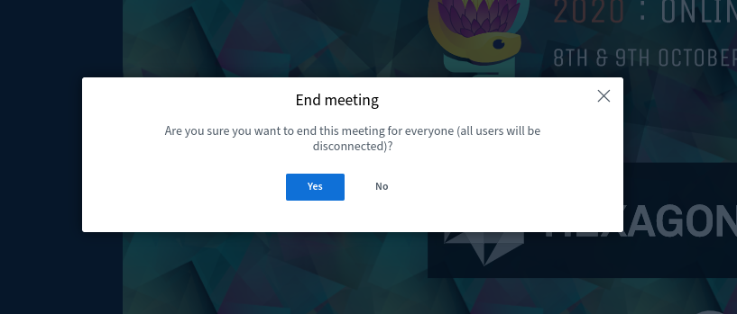 Confirm End Meeting